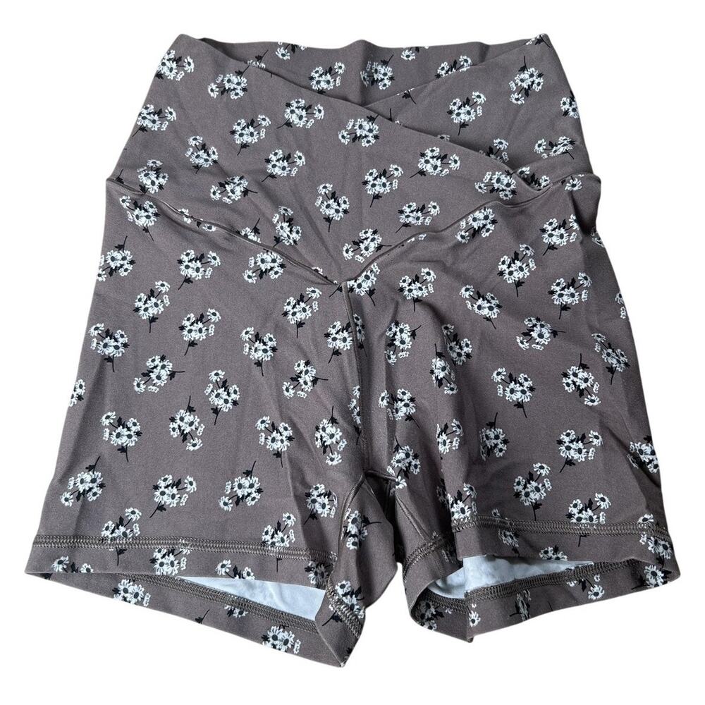 Offline by Aerie Womens 22 In Brown Floral Jersey Nylon Spandex Elastic Waist